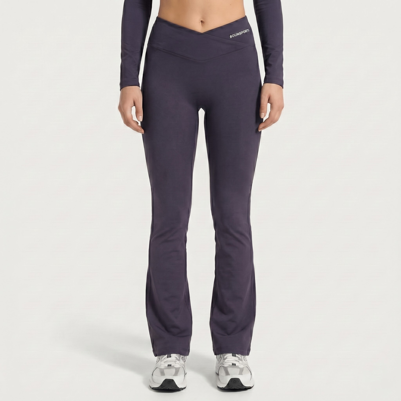 FLARED LEGGINGS - BLACK ORCHID