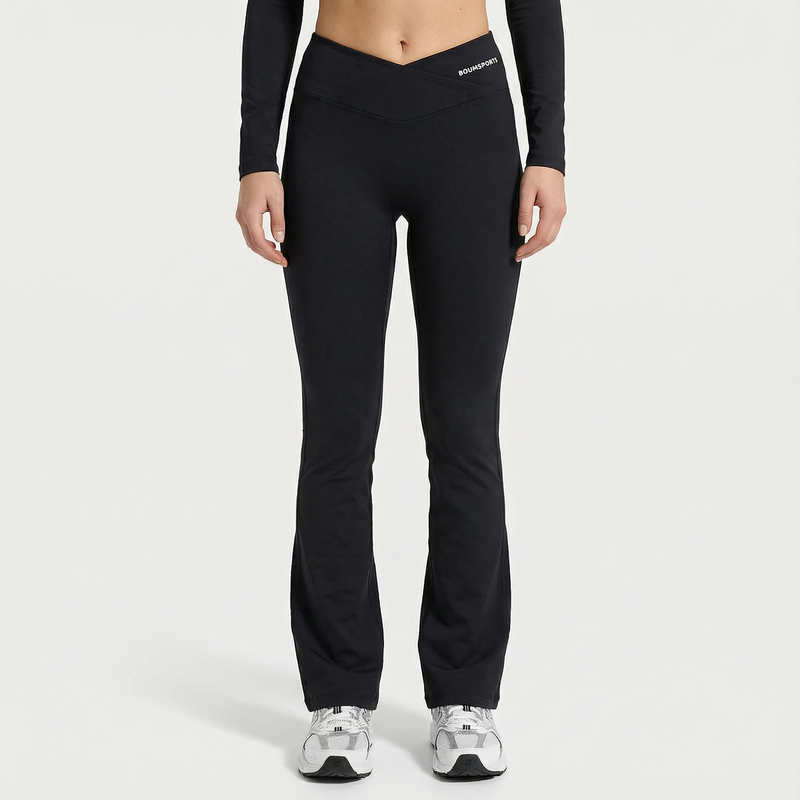 FLARED LEGGINGS - STEALTH BLACK