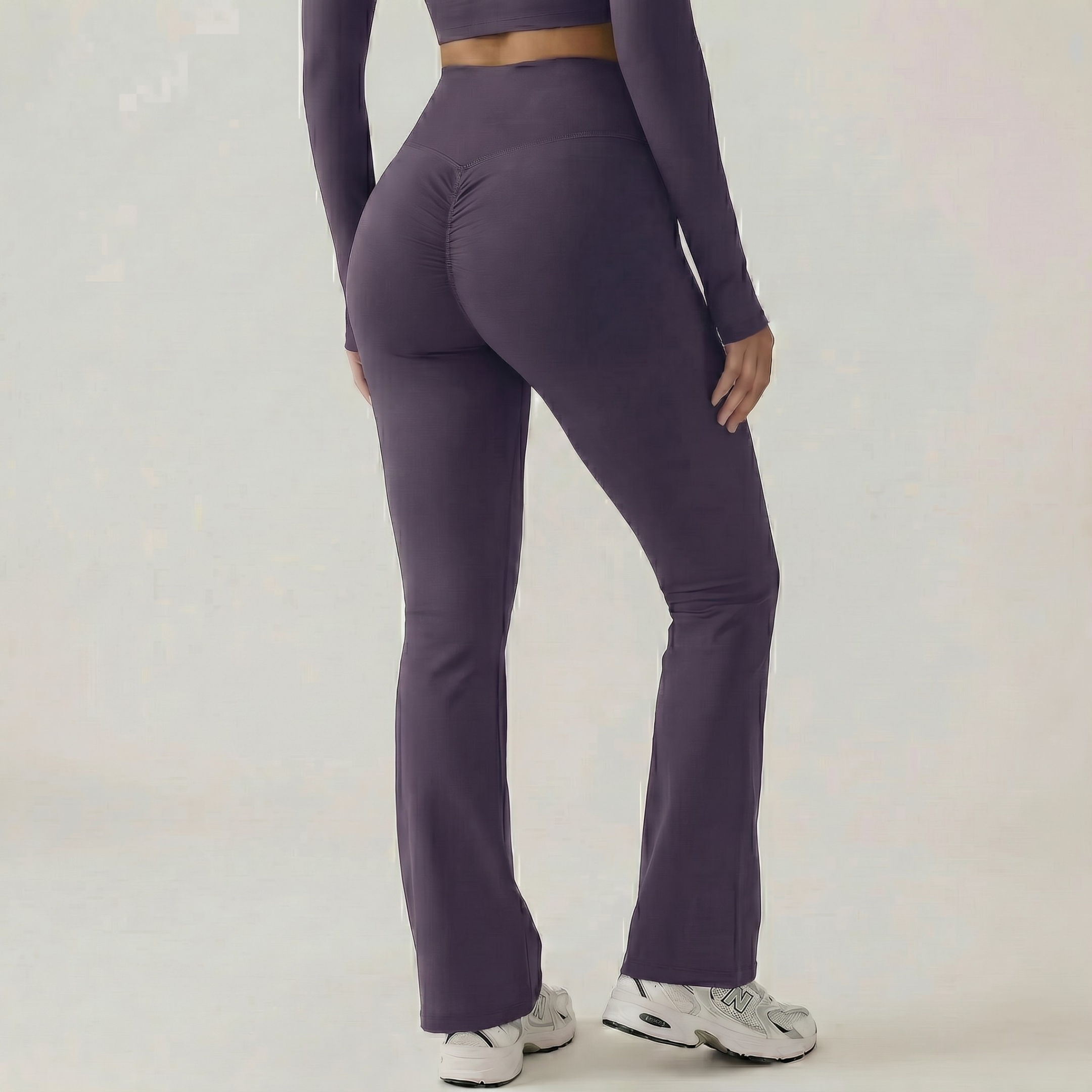 FLARED LEGGINGS - BLACK ORCHID